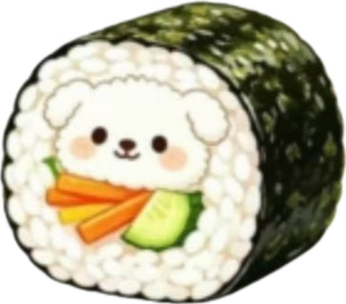 鸣哈IP形象 - 紫菜包饭小熊卡通角色
